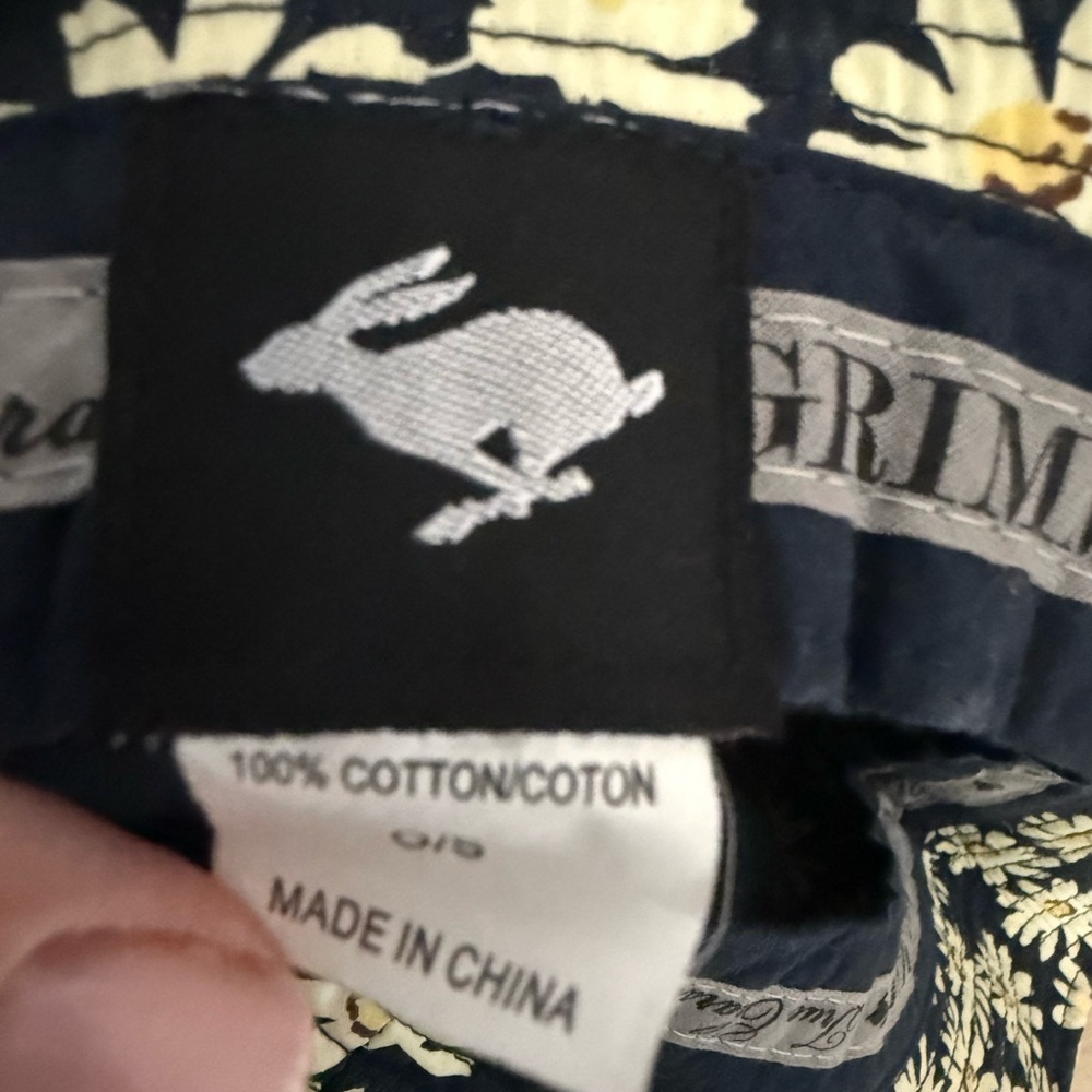 Peter Grimm Daisy Floral Bucket Hat‎ Navy Yellow Cotton Cottagecore Sun Hat - Picture 3 of 7